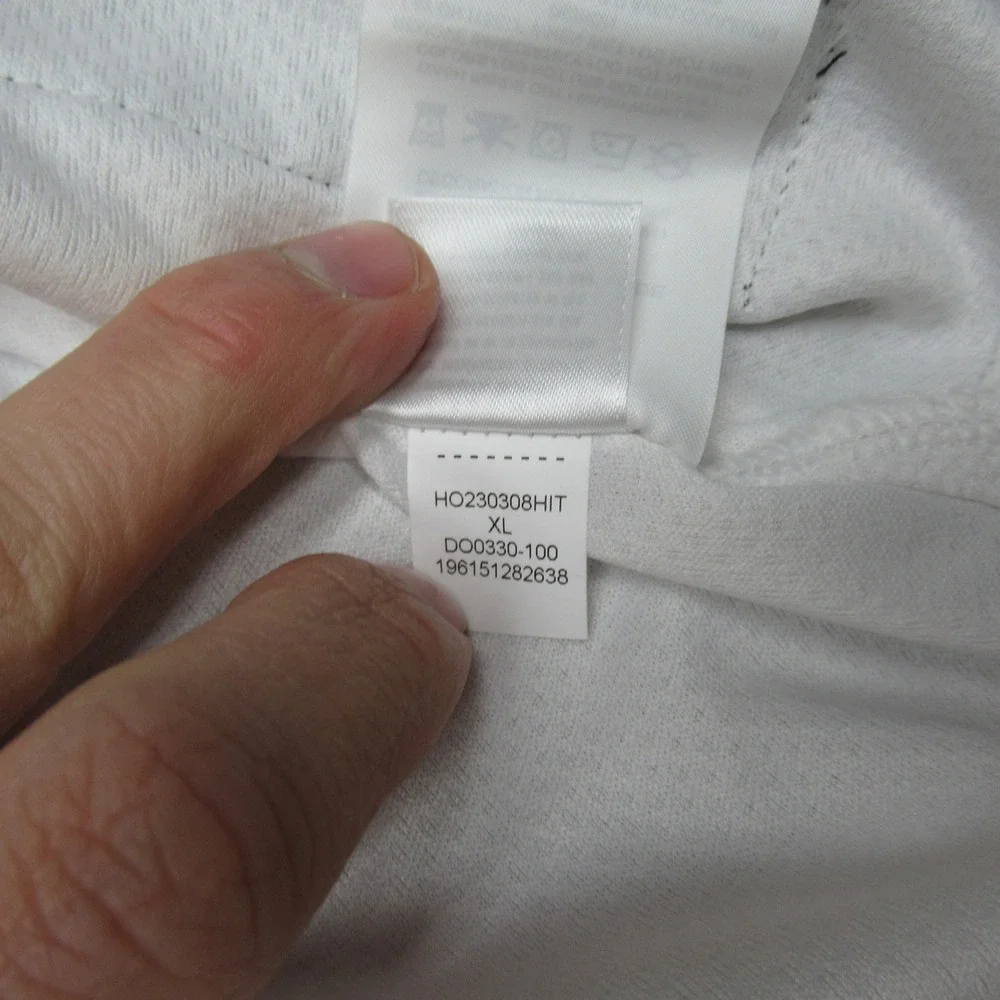 NIke Jordan Shirt Mens XL White Jersey  #1‎ Basketball Dri-Fit Team $80 LOGO NWD